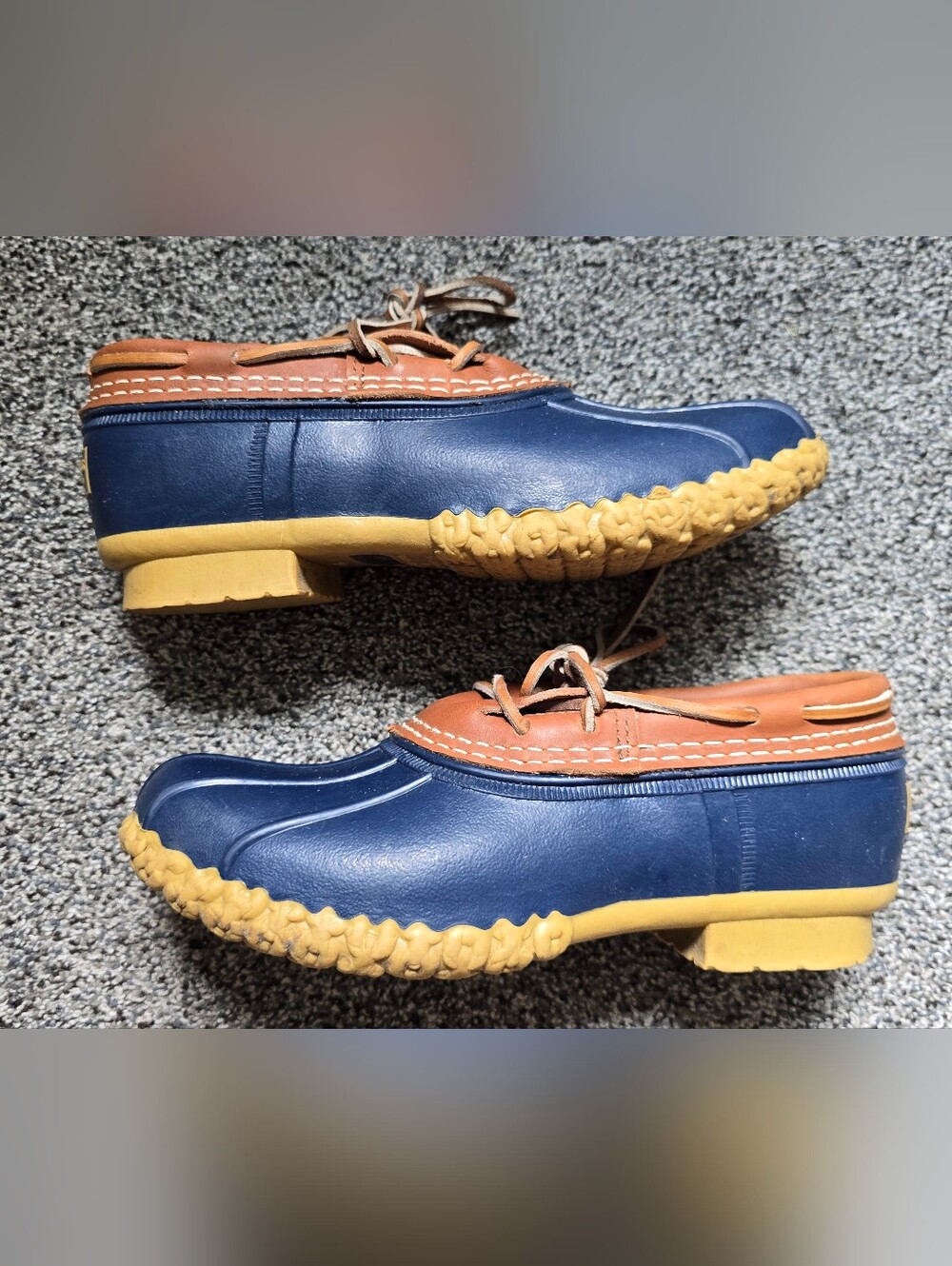L.L. Bean Bean Boots Rubber Mocs Navy Blue Mens Size 7 Or Womens 9 - Picture 8 of 11